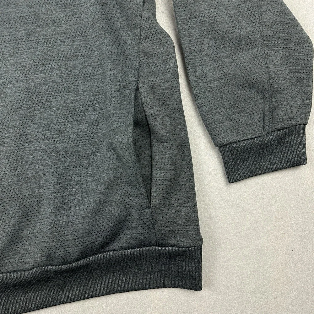 Spyder Active Sweater Men 2XL Gray Crewneck Pullover Knit Logo Pockets XXL